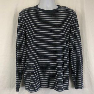 Joe Fresh Blue And White Stripe Long Sleeve Tee